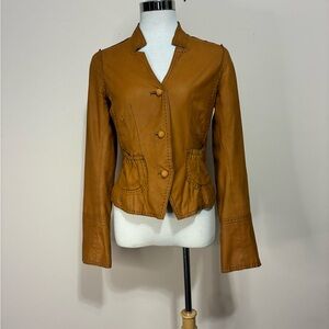 Danier Women's Cognac Leather Light Jacket
